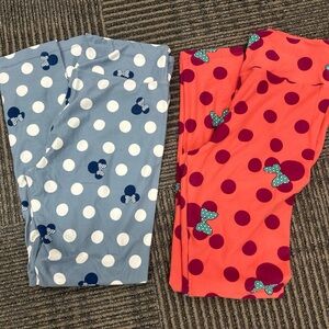 NEW Ladies LuLaRoe Disney Minnie Mouse leggings Sz One Size Polka Dot